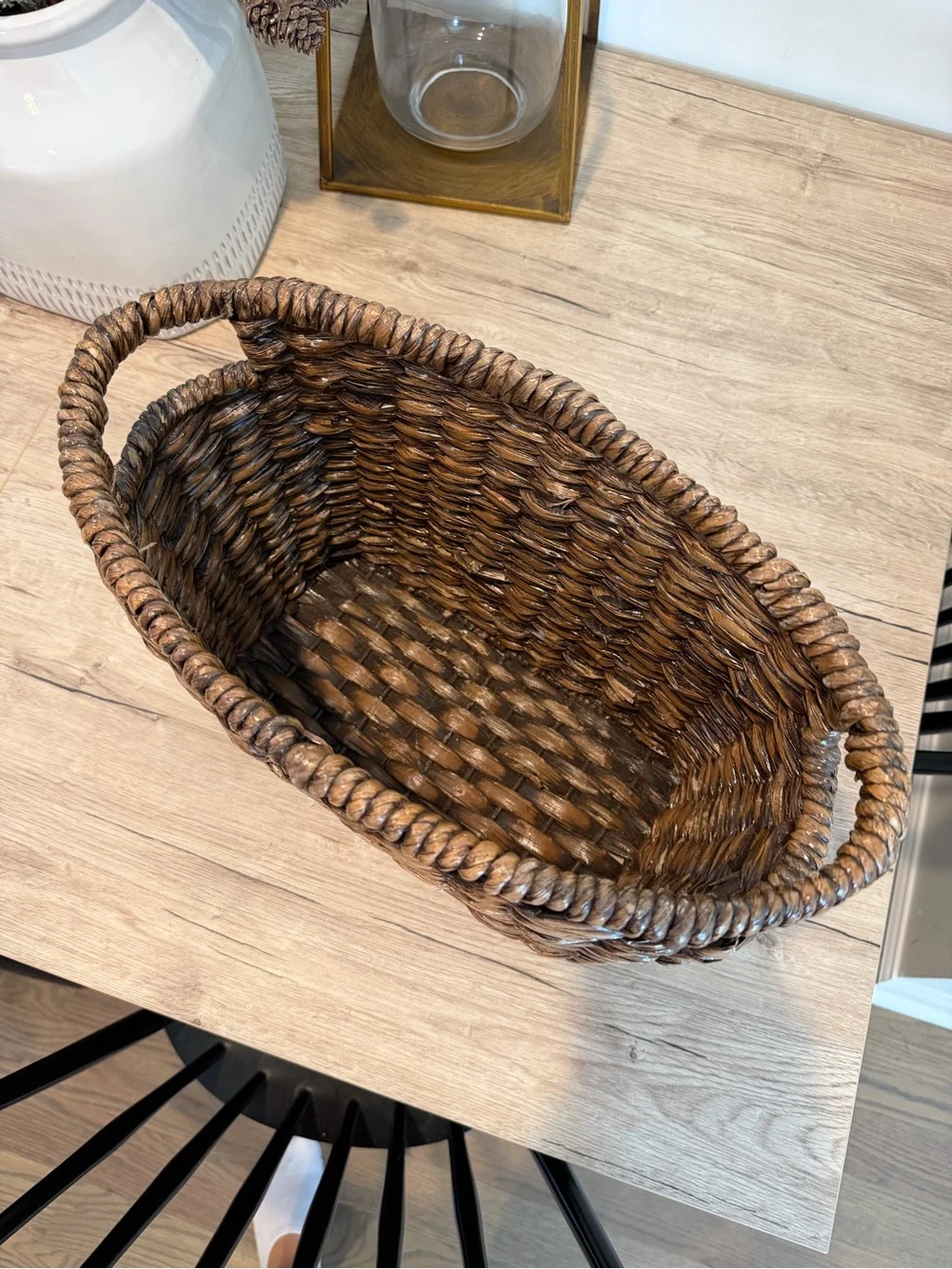 Woven Seagrass Storage Basket - Natural Brown